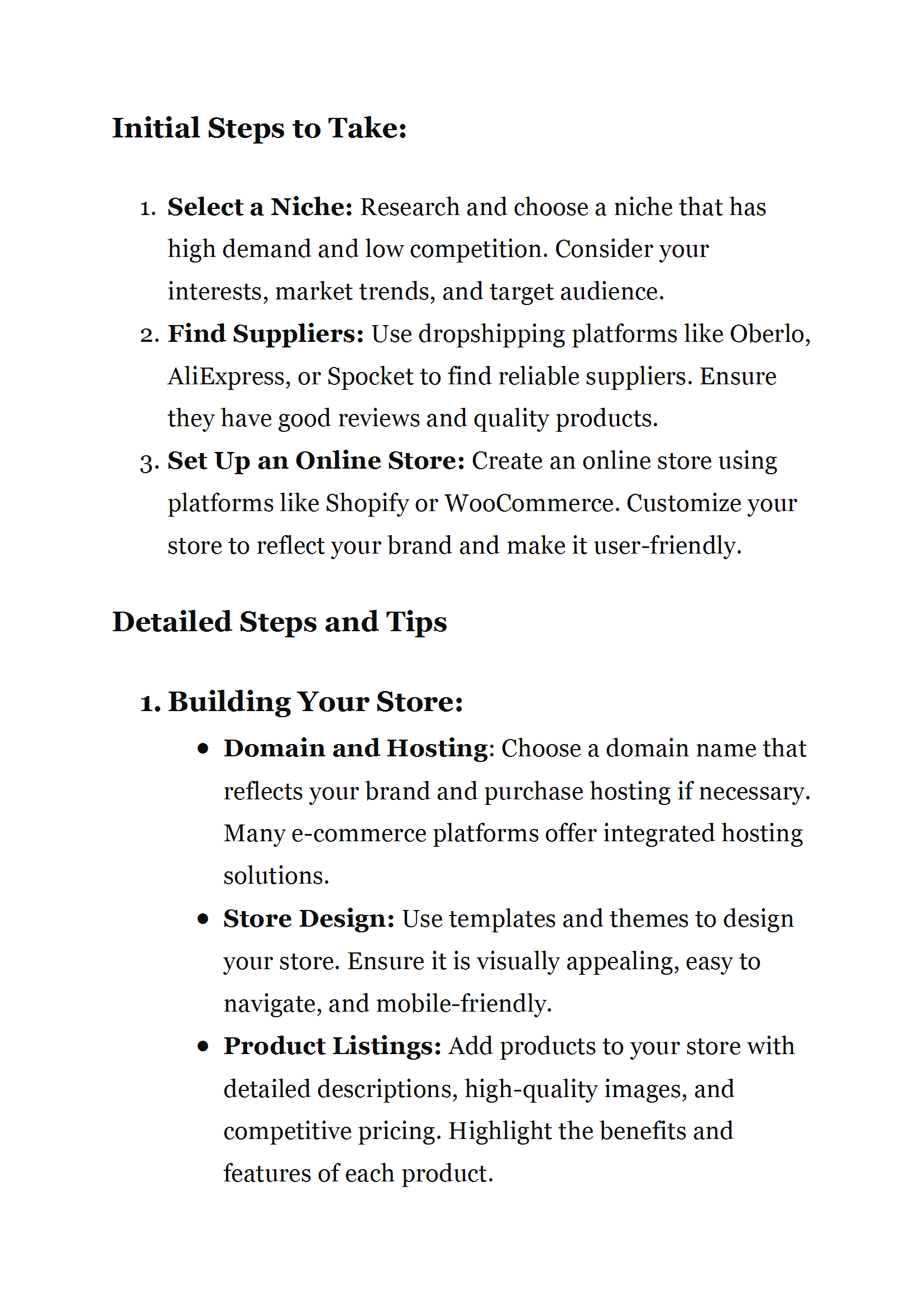 Drop-shipping