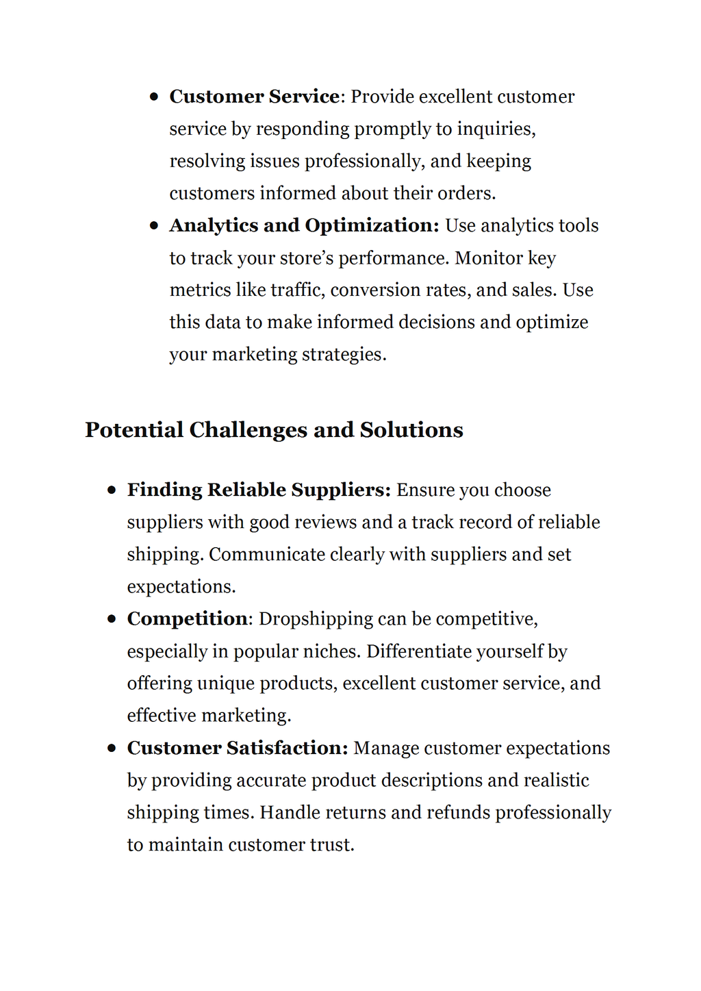 Drop-shipping