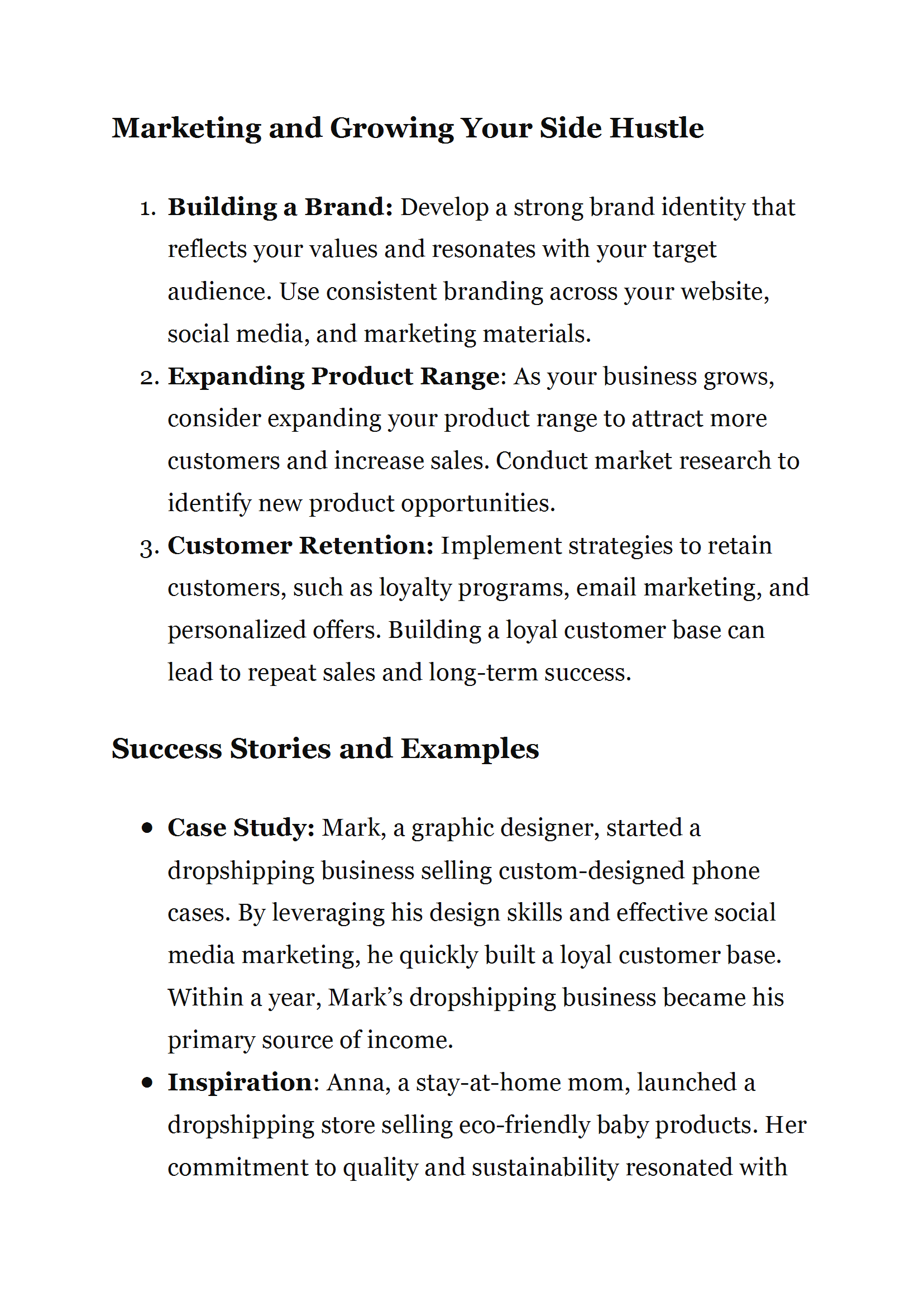 Drop-shipping