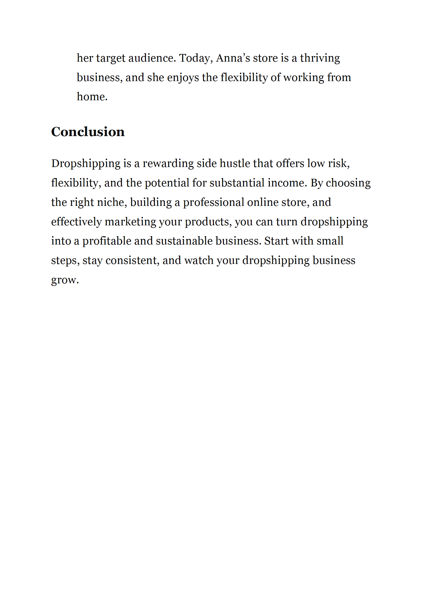 Drop-shipping