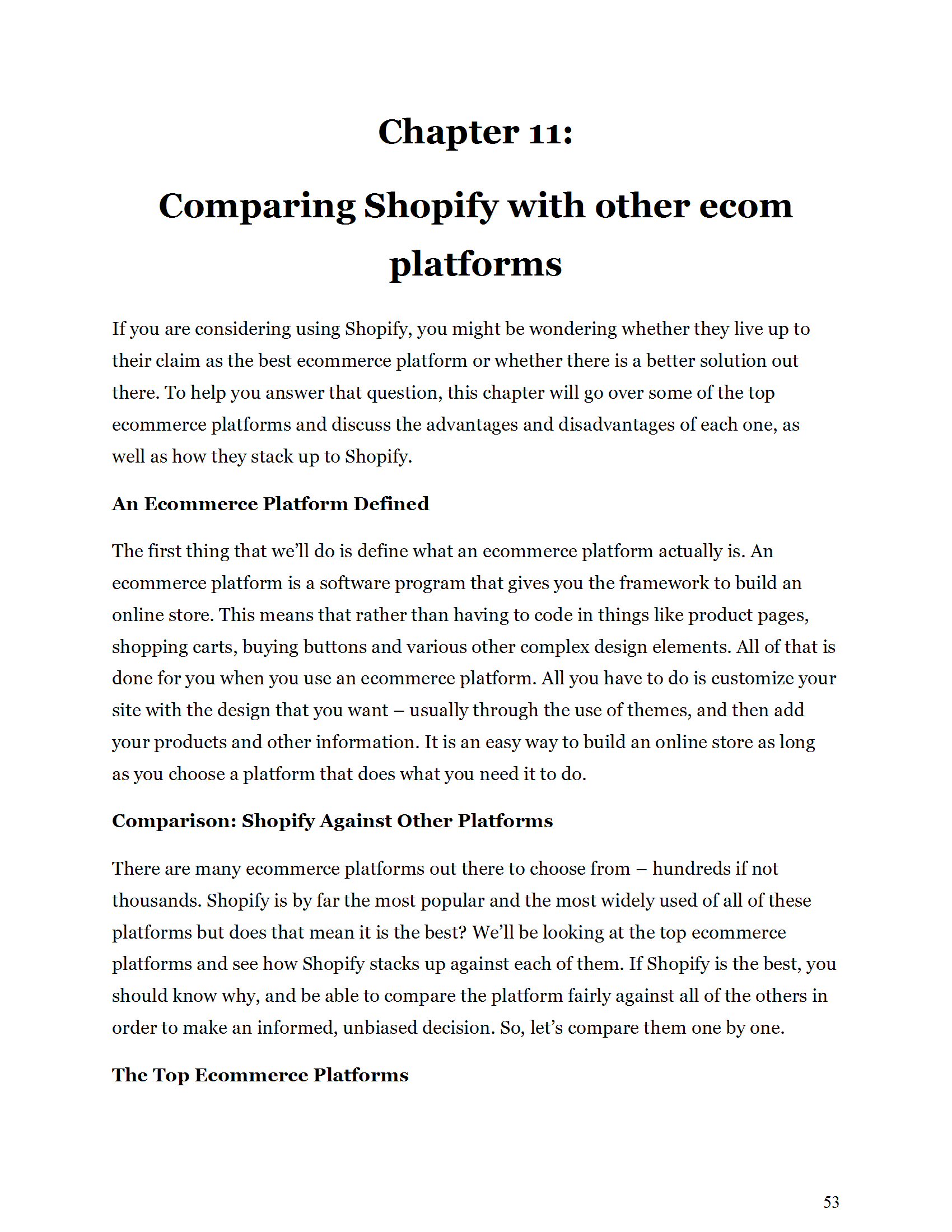 Success with Shopify