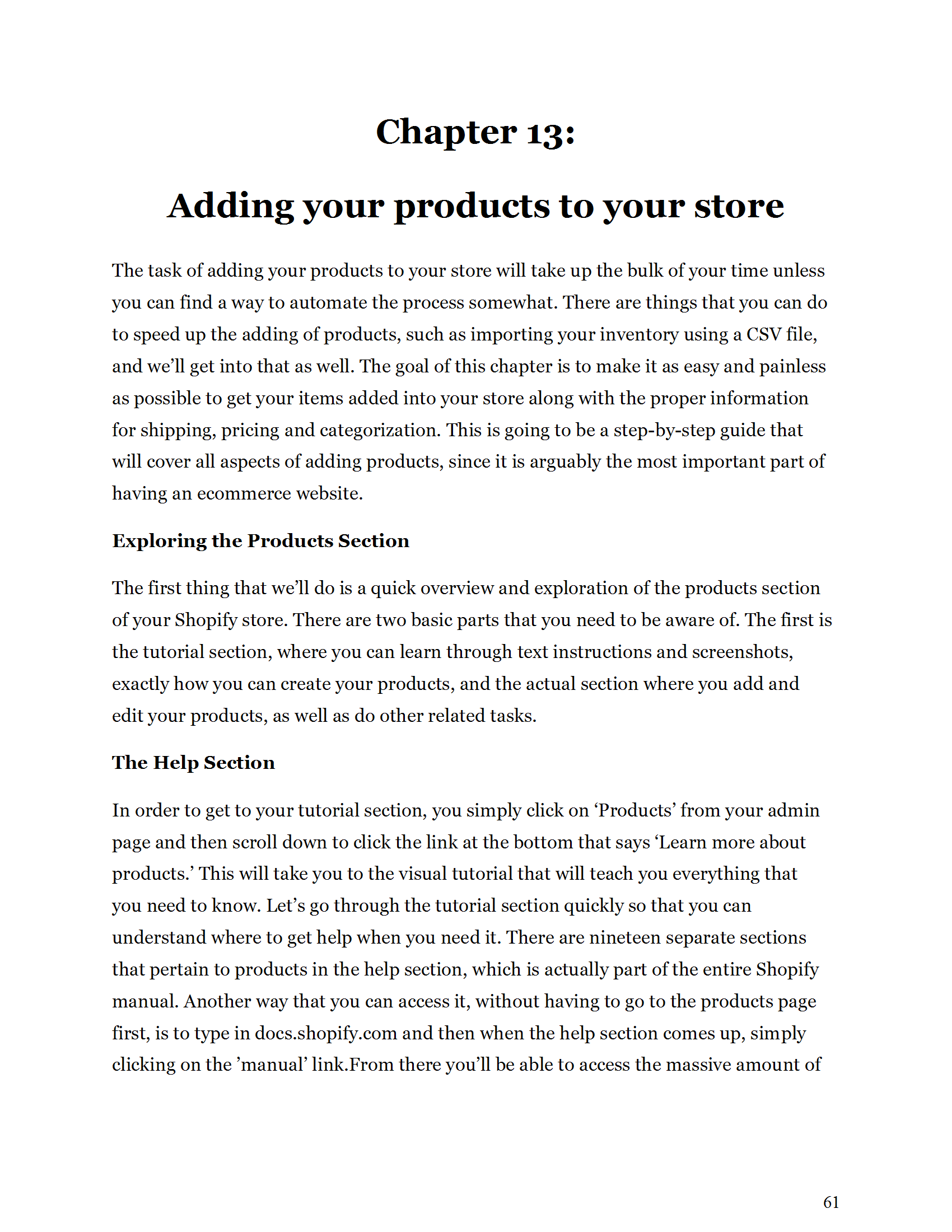 Success with Shopify
