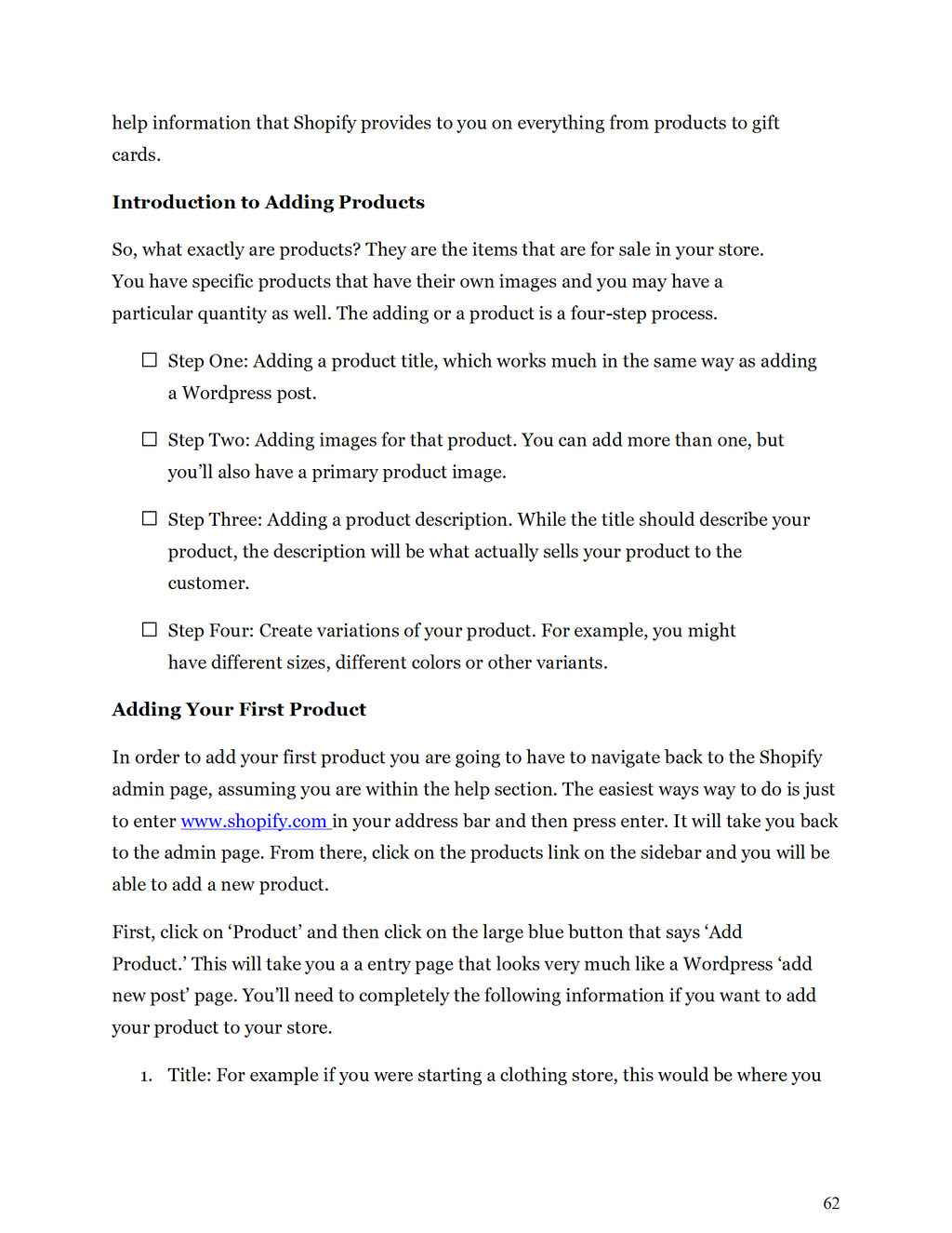 Success with Shopify
