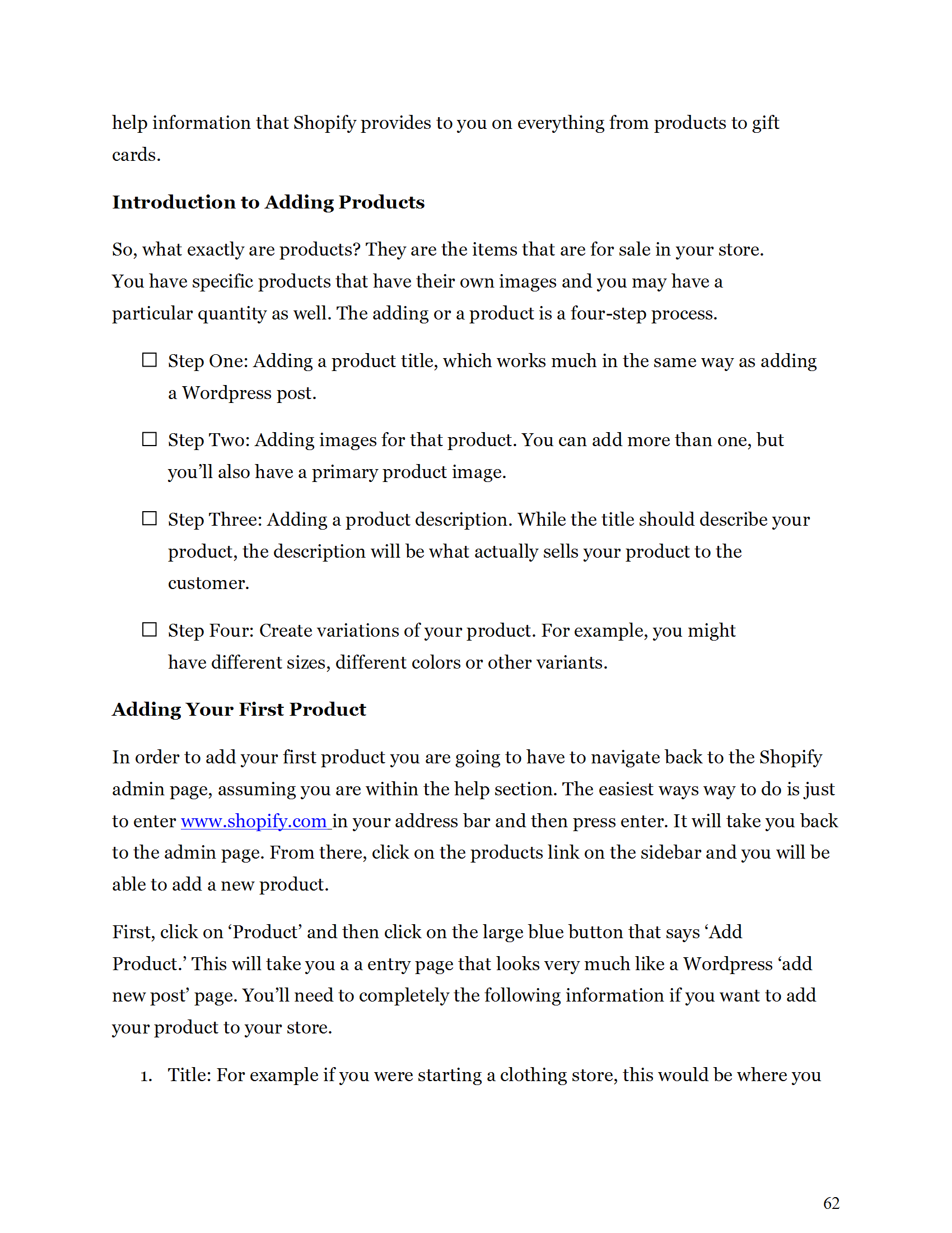 Success with Shopify