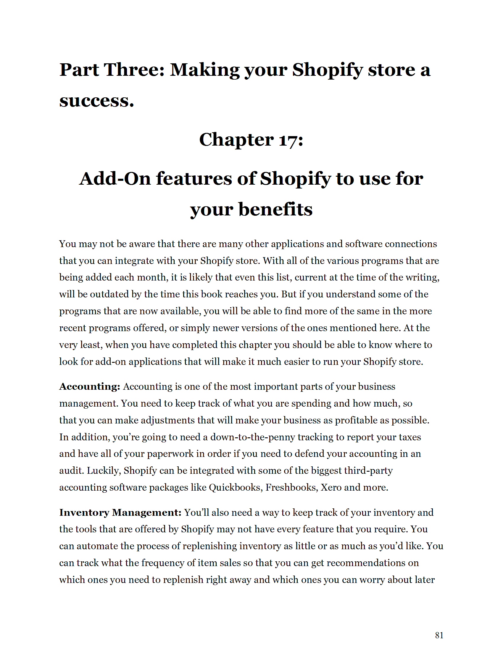 Success with Shopify