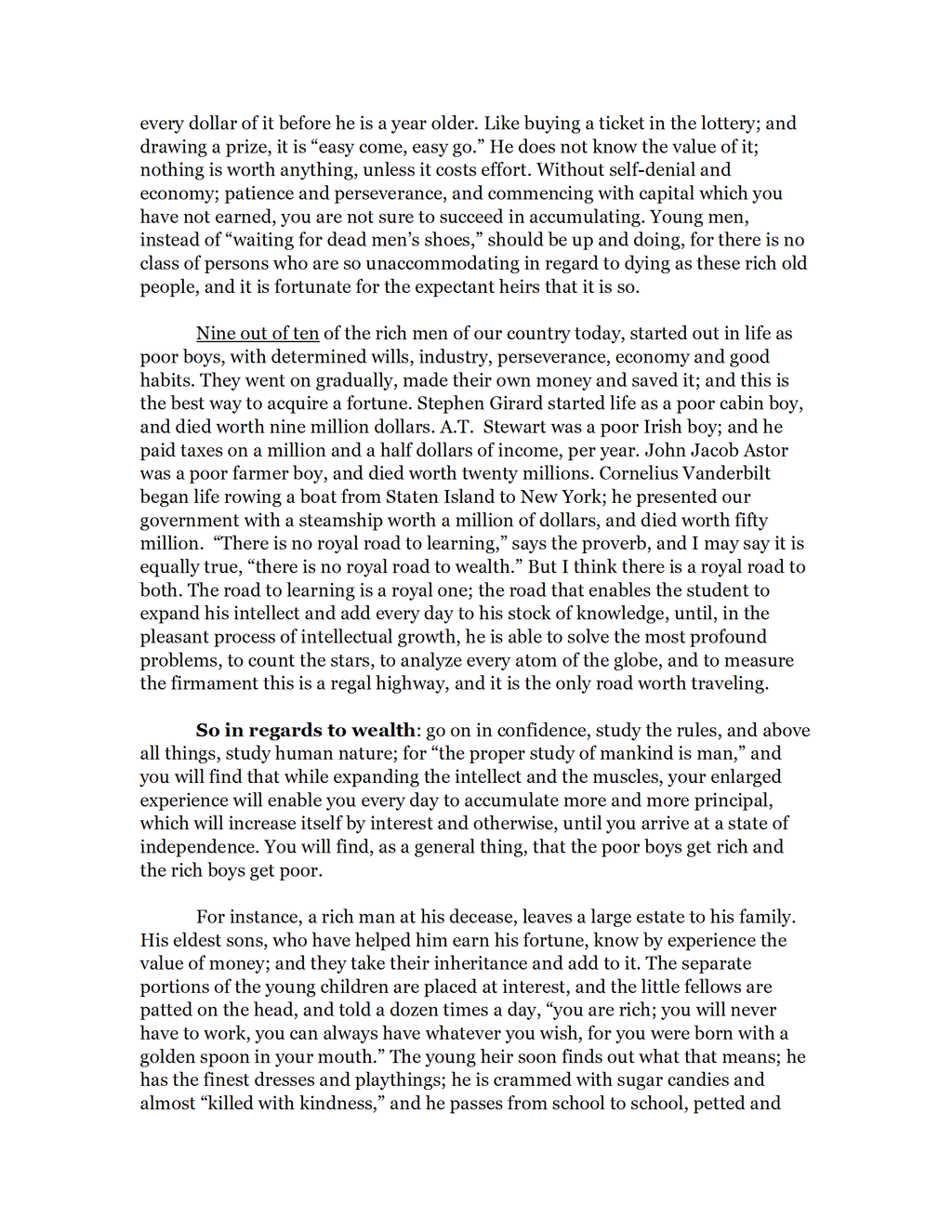 The Golden Rules To Acquiring Wealth