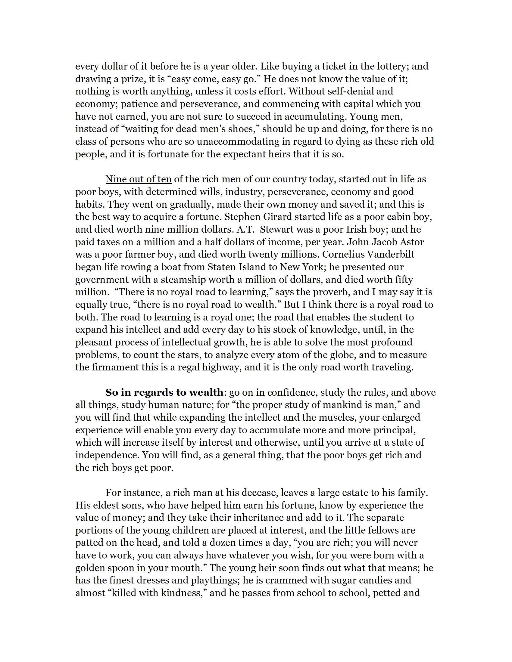 The Golden Rules To Acquiring Wealth